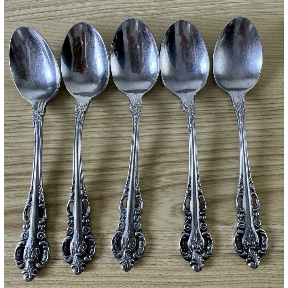 Vintage Stanley Roberts Lady Joann Teaspoons 6 1/4 in Stainless Japan Set of 5
